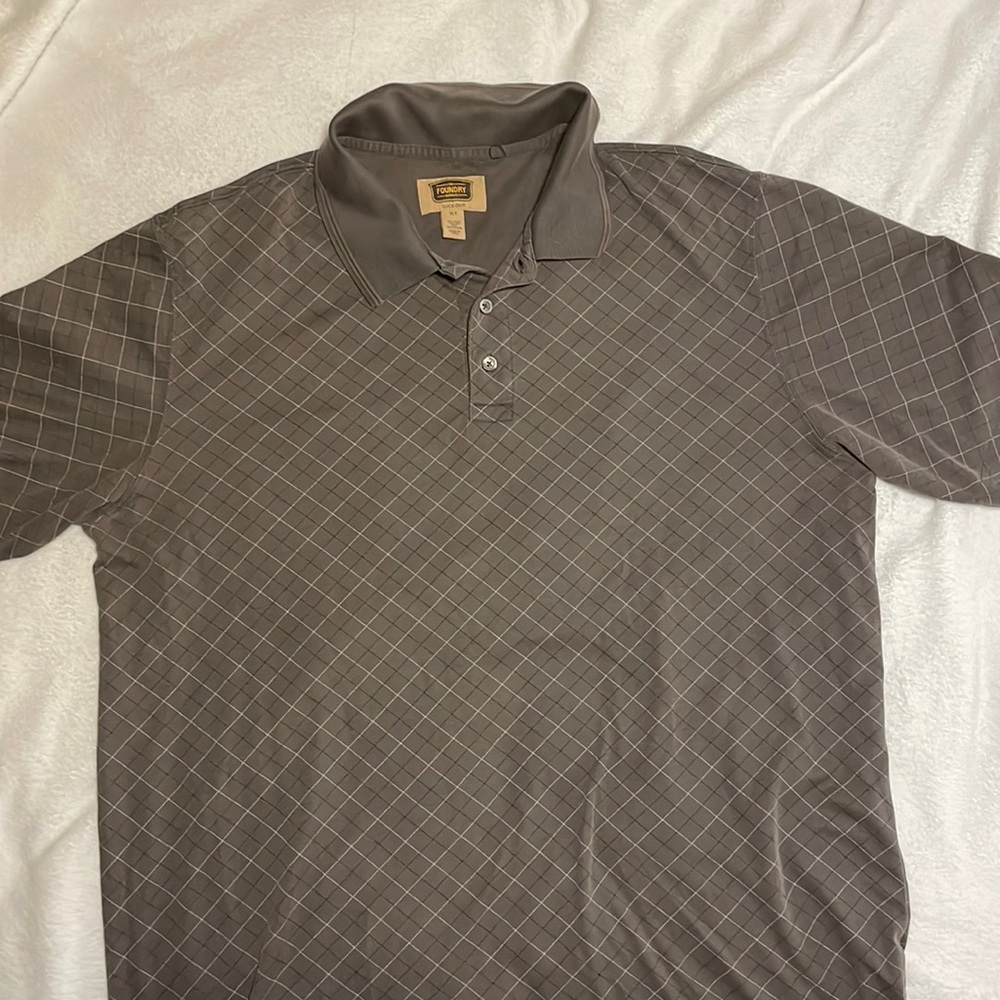 Foundry Brown Plaid Collared Shirt (XL)